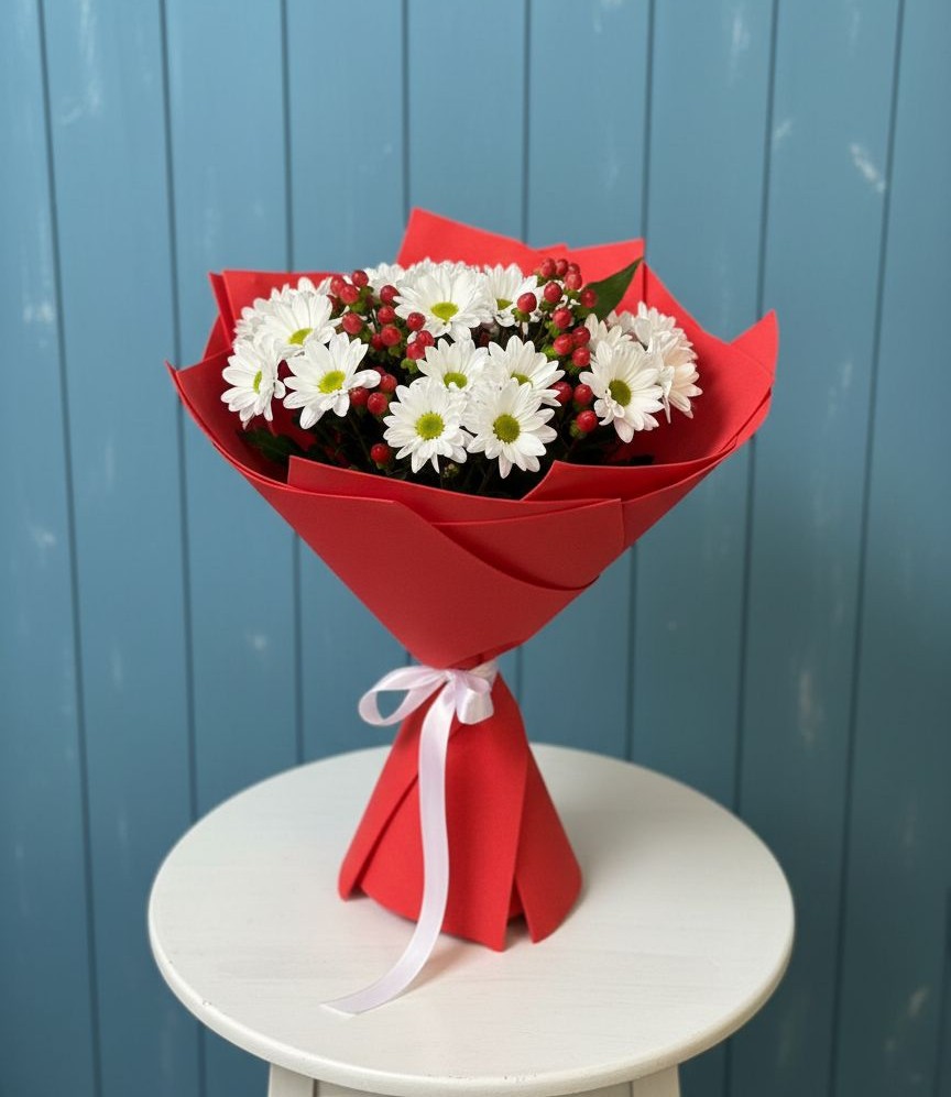 Букет цветов из: Хризантемы в Павловском Посаде