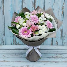Букет цветов из:  Герберы, Альстромерии и Хризантемы #REPLACE_PRED# Павловском Посаде
