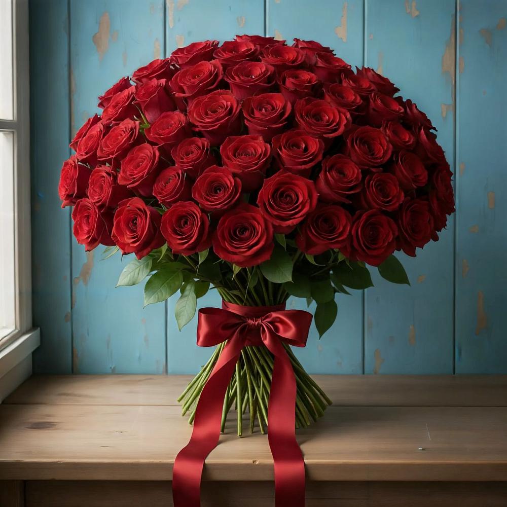 Букет Красные розы Блэк Меджик в Павловском Посаде