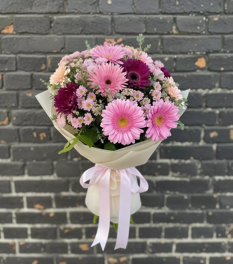 Букет цветов из: Герберы и Хризантемы в Павловском Посаде