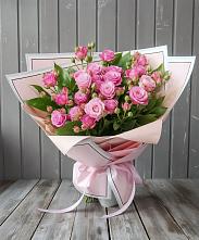 Букет Розовый кустик в Павловском Посаде