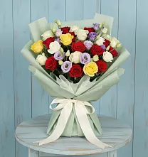 Букет цветов из:  Розы в Павловском Посаде