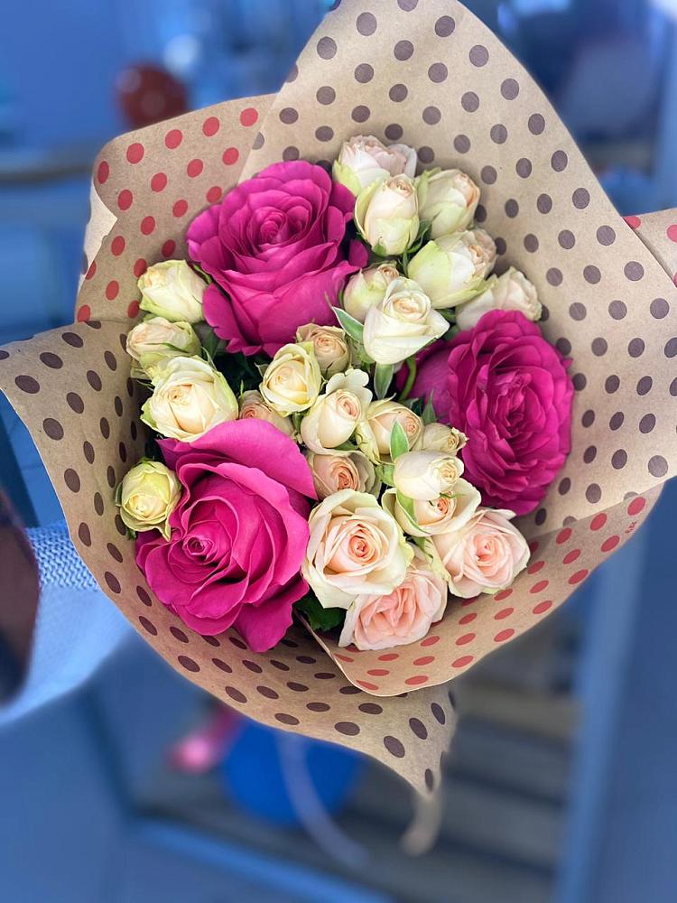 Букет цветов из: Розы в Павловском Посаде