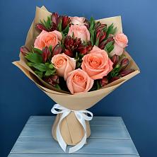 Букет цветов из:  Розы и Альстромерии в Павловском Посаде
