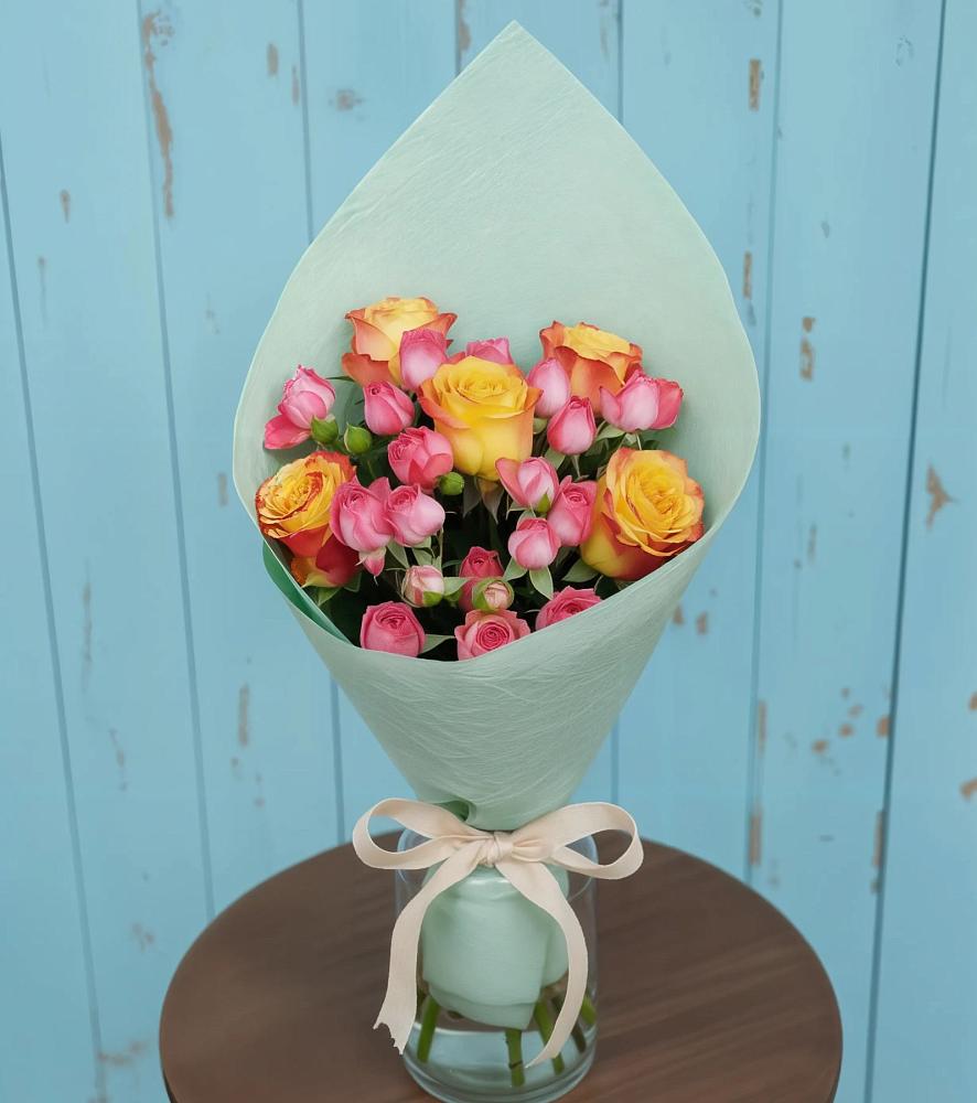 Букет цветов из: Розы в Павловском Посаде