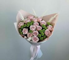 Букет цветов из:  Розы и Хризантемы в Павловском Посаде
