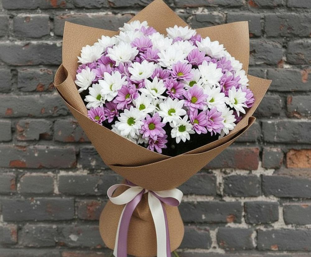 Букет цветов из: Хризантемы в Павловском Посаде