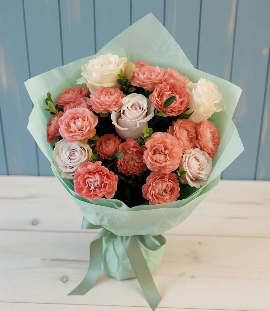 Букет цветов из: Розы в Павловском Посаде