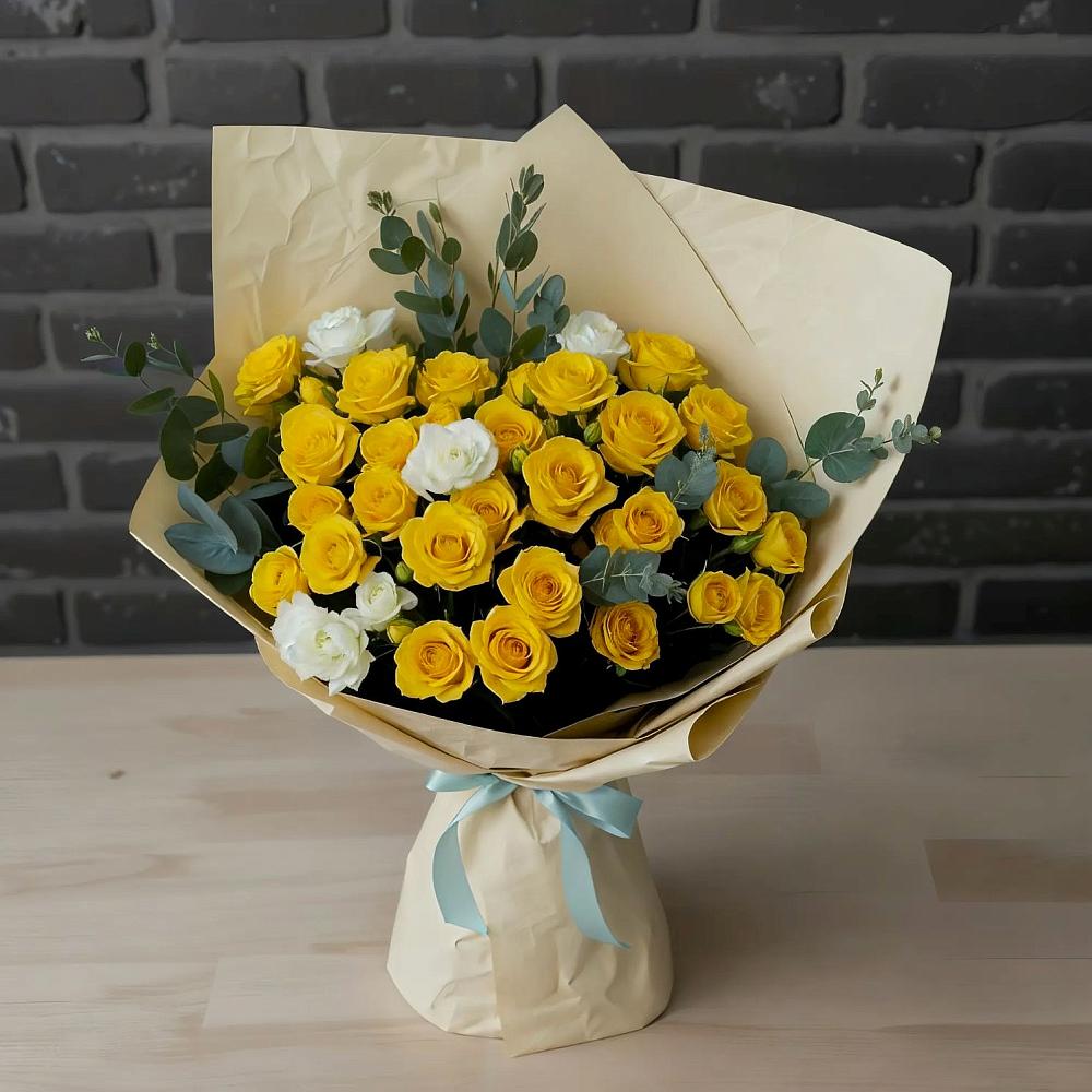 Букет цветов из: Розы в Павловском Посаде