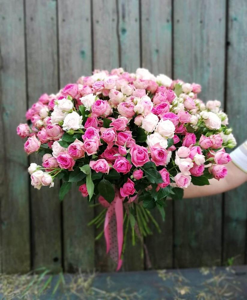 Букет Розовые кустовые розы Натали и Лав Лидия в Павловском Посаде