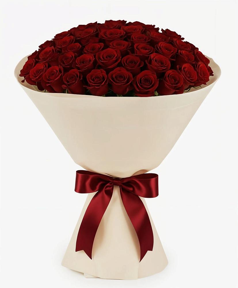 Букет 101 Бордовая роза Блэк Бакарра в Павловском Посаде