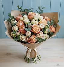 Букет цветов из:  Альстромерии и Розы #REPLACE_PRED# Павловском Посаде